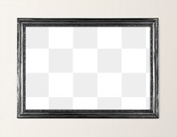 Frame PNG vintage mockup, home decor, in black design