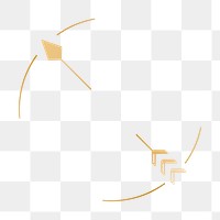 Gold arrow png logo element, simple graphic