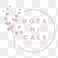 Botanical business logo png badge, aesthetic design for organic business