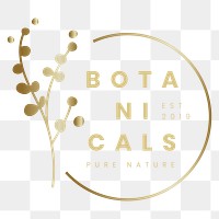 Botanical business logo png badge, aesthetic design for organic business