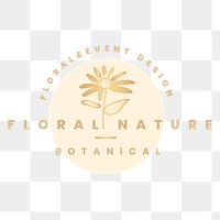 Flower business logo png badge, elegant aesthetic design