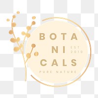 Botanical business logo png badge, aesthetic design for organic business