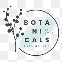 Botanical business logo png badge, aesthetic design for organic business