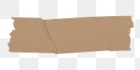 Brown png washi tape sticker, cute stationery on transparent background