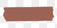 Torn washi tape png clipart, brown collage element on transparent background