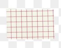 Grid washi tape png clipart, pink pattern, planner sticker with transparent background