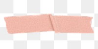 Washi tape png collage element, peachy wrinkled, transparent background