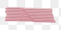 Stripe washi tape png clipart, pink pattern on transparent background