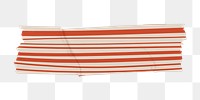 Stripe washi tape png clipart, orange pattern on transparent background