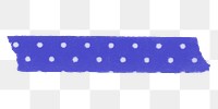 Cute washi tape png clipart, purple polka dot pattern on transparent background