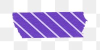 Stripe washi tape png clipart, purple pattern on transparent background