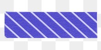 Purple washi tape png sticker, striped pattern on transparent background