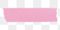 Pink png washi tape clipart, cute stationery on transparent background