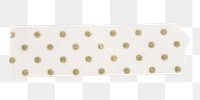 Polka dot png washi tape clipart, green pattern on transparent background