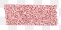 Glitter washi tape png collage element, pink sticker on transparent background