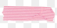 Stripe washi tape png clipart, pink pattern on transparent background