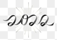 2022 png black cursive lettering typography text transparent background