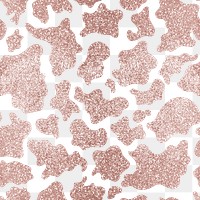 Cow skin rose gold png seamless pattern, aesthetic animal print transparent background