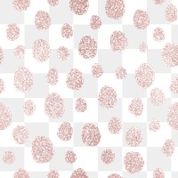 Polka dots rose gold png seamless pattern, cute fancy girly transparent background