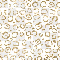 Leopard gold png seamless pattern, luxury animal skin transparent background