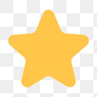 Gold star png colored icon, for social media app