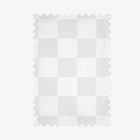 PNG postage stamp mockup, transparent design