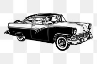 Png American vintage car sticker, vehicle illustration, transparent background. Free public domain CC0 image.