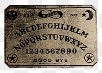 Ouija board png sticker, vintage illustration, transparent background. Free public domain CC0 image.