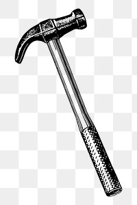 Hammer png sticker, vintage tool illustration, transparent background. Free public domain CC0 image.