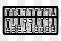 Abacus png sticker, vintage object illustration, transparent background. Free public domain CC0 image.