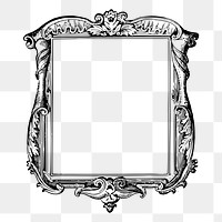 Luxurious ornate png frame, vintage illustration, transparent background. Free public domain CC0 image.