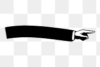 Hand arrow png sticker, business graphic on transparent background. Free public domain CC0 image.