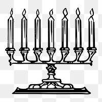 PNG seven candles of Christmas sticker, object illustration on transparent background. Free public domain CC0 image.