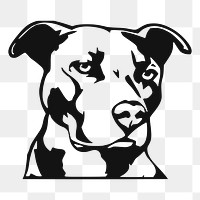 Pit bull png dog sticker, animal illustration on transparent background. Free public domain CC0 image.