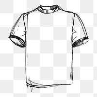 T-shirt png sticker, vintage fashion sketch on transparent background. Free public domain CC0 image.