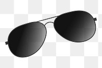 Sunglasses png sticker, apparel illustration on transparent background. Free public domain CC0 image.