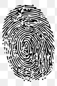 Fingerprint png sticker, biometric illustration on transparent background. Free public domain CC0 image.