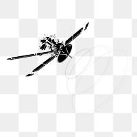 Satellite png sticker, space illustration on transparent background. Free public domain CC0 image.