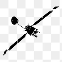 Satellite png sticker, space illustration on transparent background. Free public domain CC0 image.