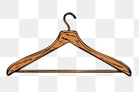 Cloth hanger png sticker, apparel illustration on transparent background. Free public domain CC0 image.