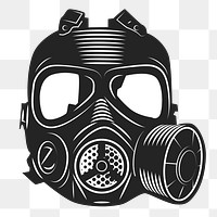 Gas mask png sticker, protective equipment illustration on transparent background. Free public domain CC0 image.