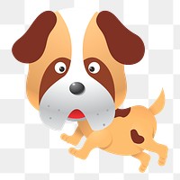 Bulldog png sticker, cute animal illustration, transparent background. Free public domain CC0 image.