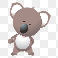 Koala bear png sticker, cute animal illustration, transparent background. Free public domain CC0 image.