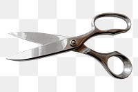 Scissors png sticker, stationery illustration, transparent background. Free public domain CC0 image.