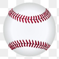 Baseball png sticker, sport illustration, transparent background. Free public domain CC0 image.