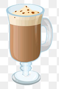 Hot chocolate png sticker, beverage illustration, transparent background. Free public domain CC0 image.