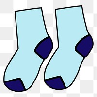 Socks doodle png sticker, kids clothing illustration, transparent background. Free public domain CC0 image.