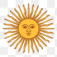 Celestial sun png sticker, astrology illustration, transparent background. Free public domain CC0 image.