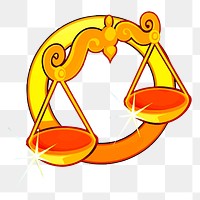 Libra symbol png sticker, astrology sign illustration, transparent background. Free public domain CC0 image.