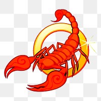 Scorpio symbol png sticker, astrology sign illustration, transparent background. Free public domain CC0 image.